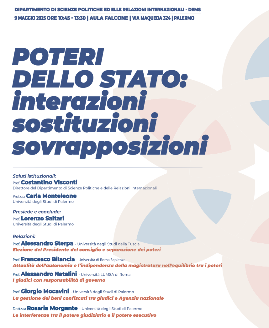 Poteri dello Stato: interazioni, sostituzioni, sovrapposizioni